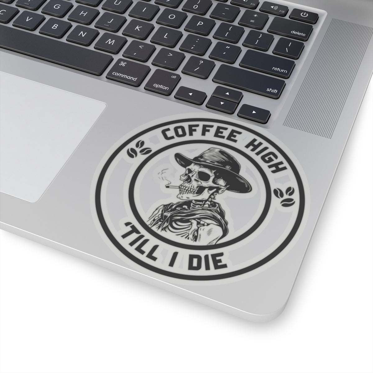 Coffee High Skeleton Sticker