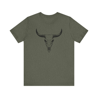 Bull Skull T-Shirt – Vintage Western Cowboy Tee | Country Rodeo Shirt for Men & Women