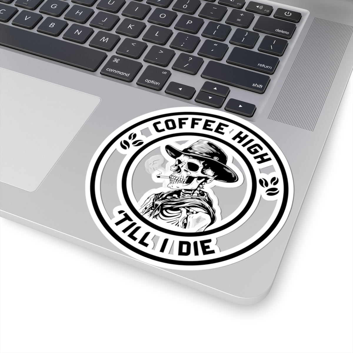 Coffee High Skeleton Sticker