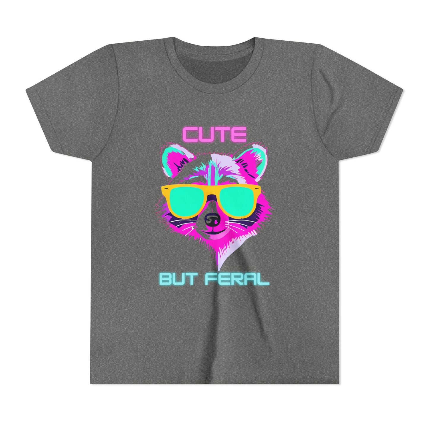 Kids Tee - Cute But Feral Youth Short Sleeve T-Shirt