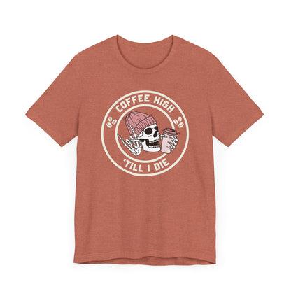 Coffee High Skully Unisex Tee