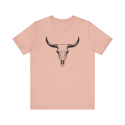 Bull Skull T-Shirt – Vintage Western Cowboy Tee | Country Rodeo Shirt for Men & Women