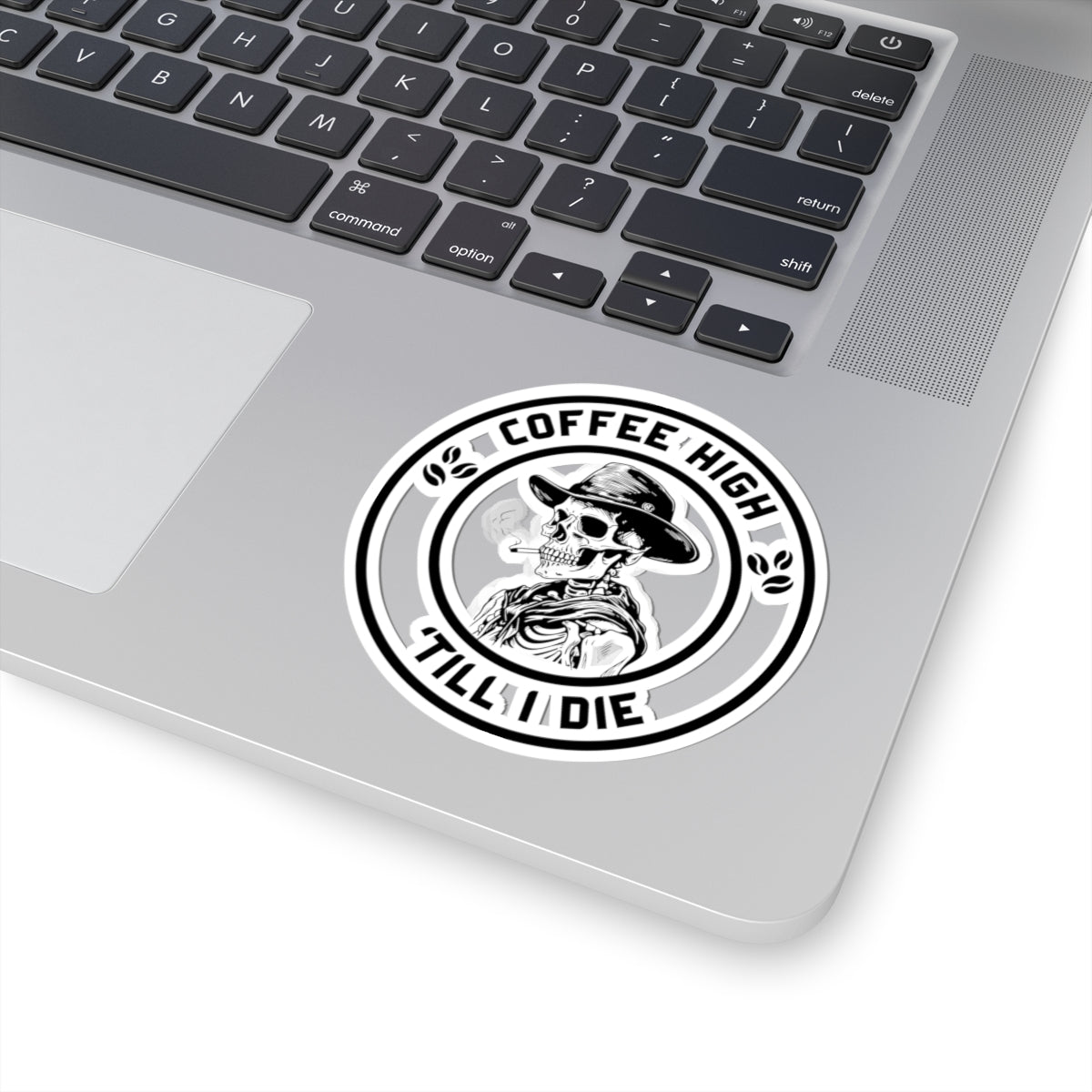 Coffee High Skeleton Sticker