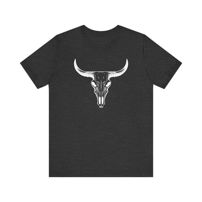 Bull Skull T-Shirt – Vintage Western Cowboy Tee | Country Rodeo Shirt for Men & Women