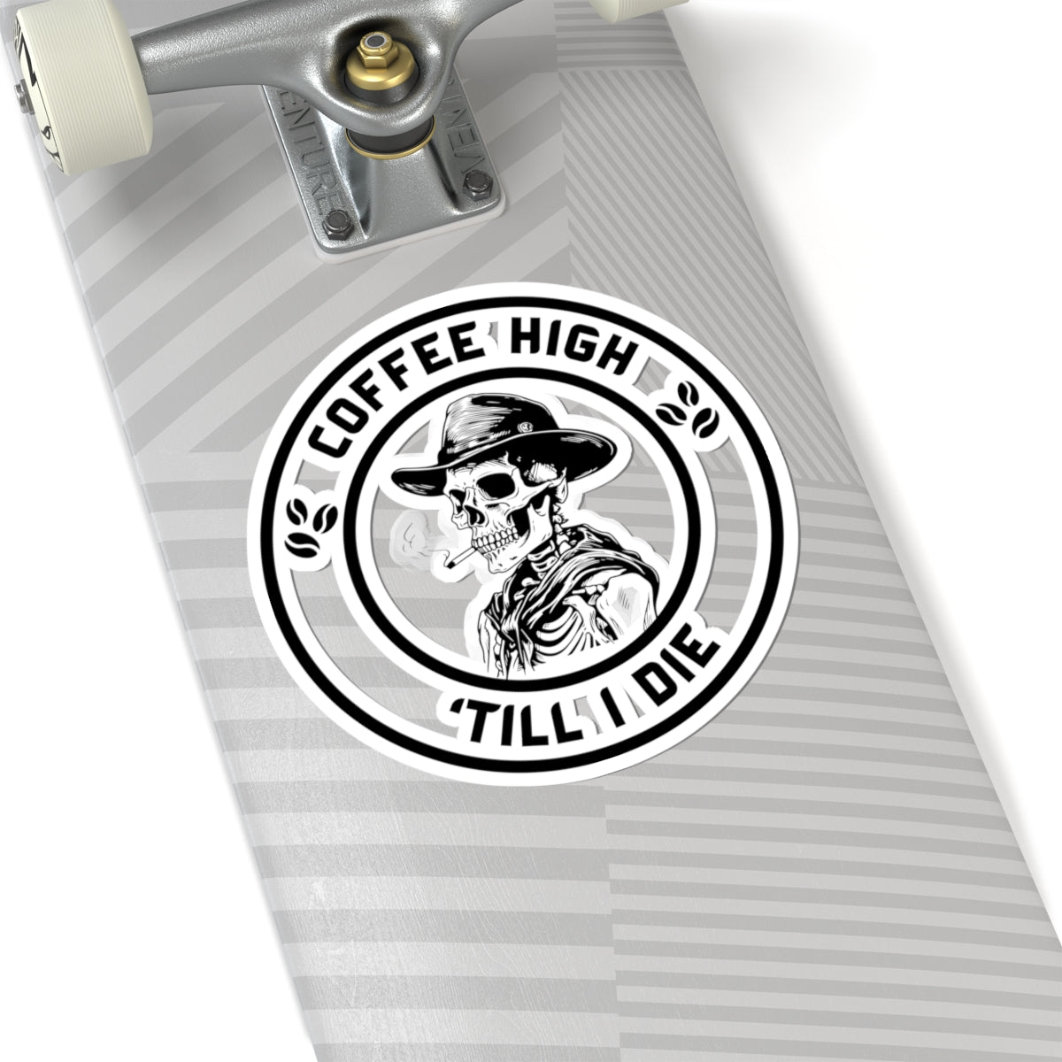 Coffee High Skeleton Sticker