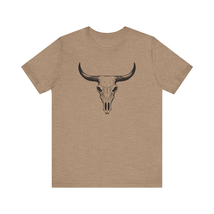 Bull Skull T-Shirt – Vintage Western Cowboy Tee | Country Rodeo Shirt for Men & Women