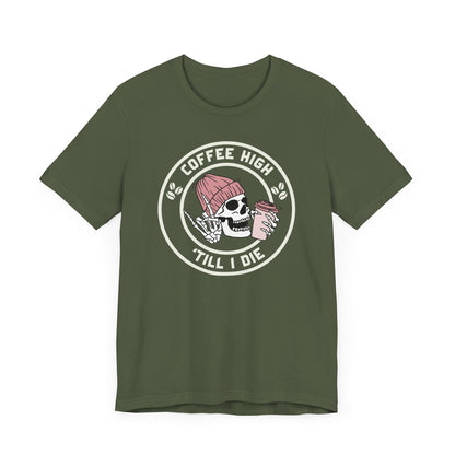 Coffee High Skully Unisex Tee